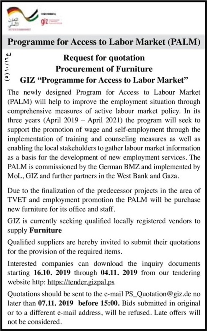 procurement of furniture 