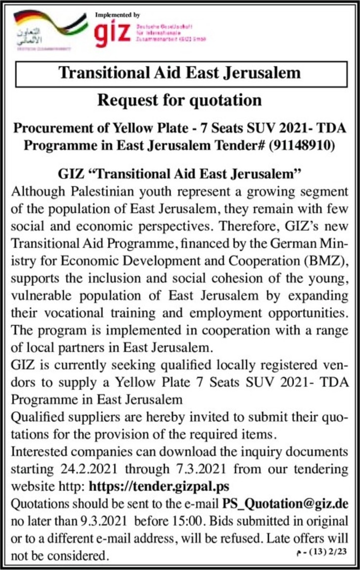 Procurement of Yellow Plate