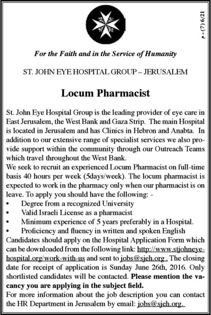 Locum Pharmacist