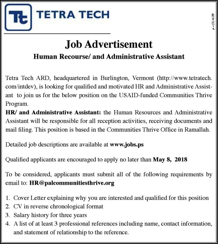 Human Resources and Administrative Assistant