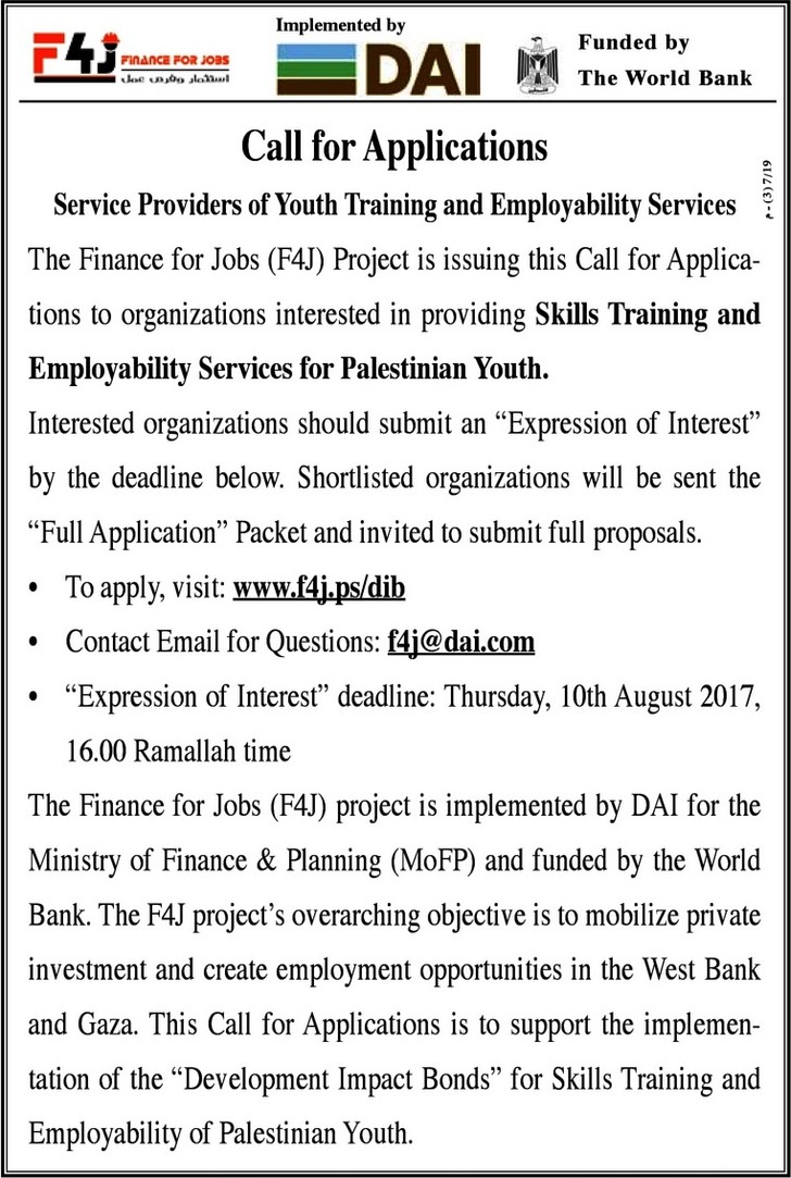 service providers of youth training and employability