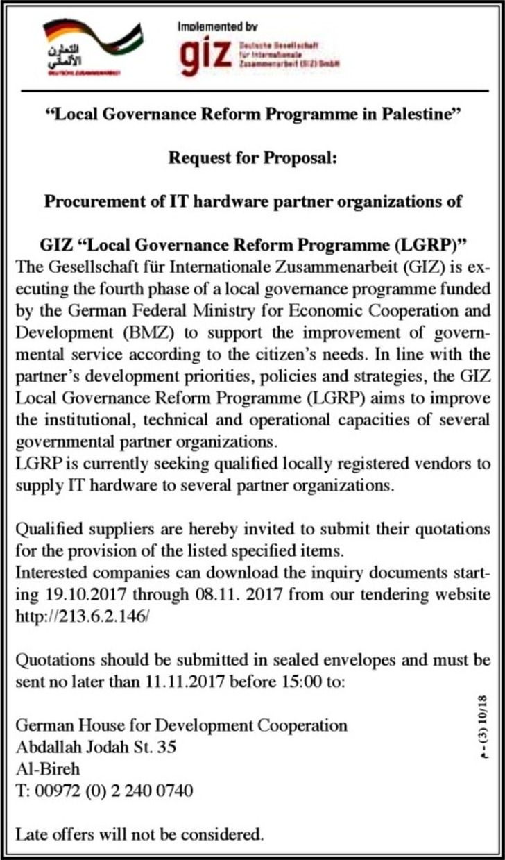 procurement of IT hardware partner organization