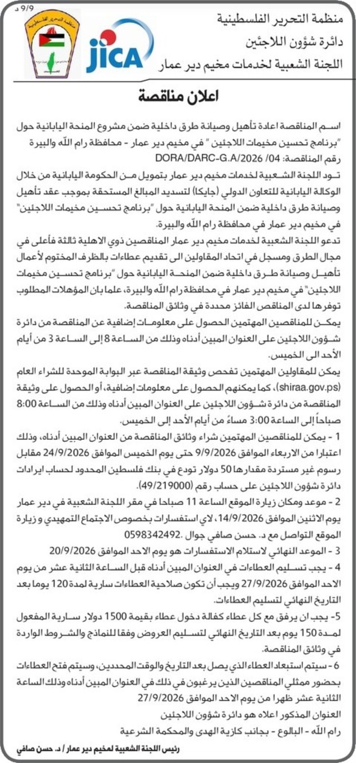 اعادة تأهيل وصيانة طرق داخلية اعادة تأهيل وصيانة طرق داخلية