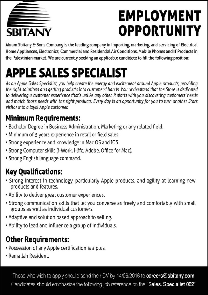 apple sales specialist