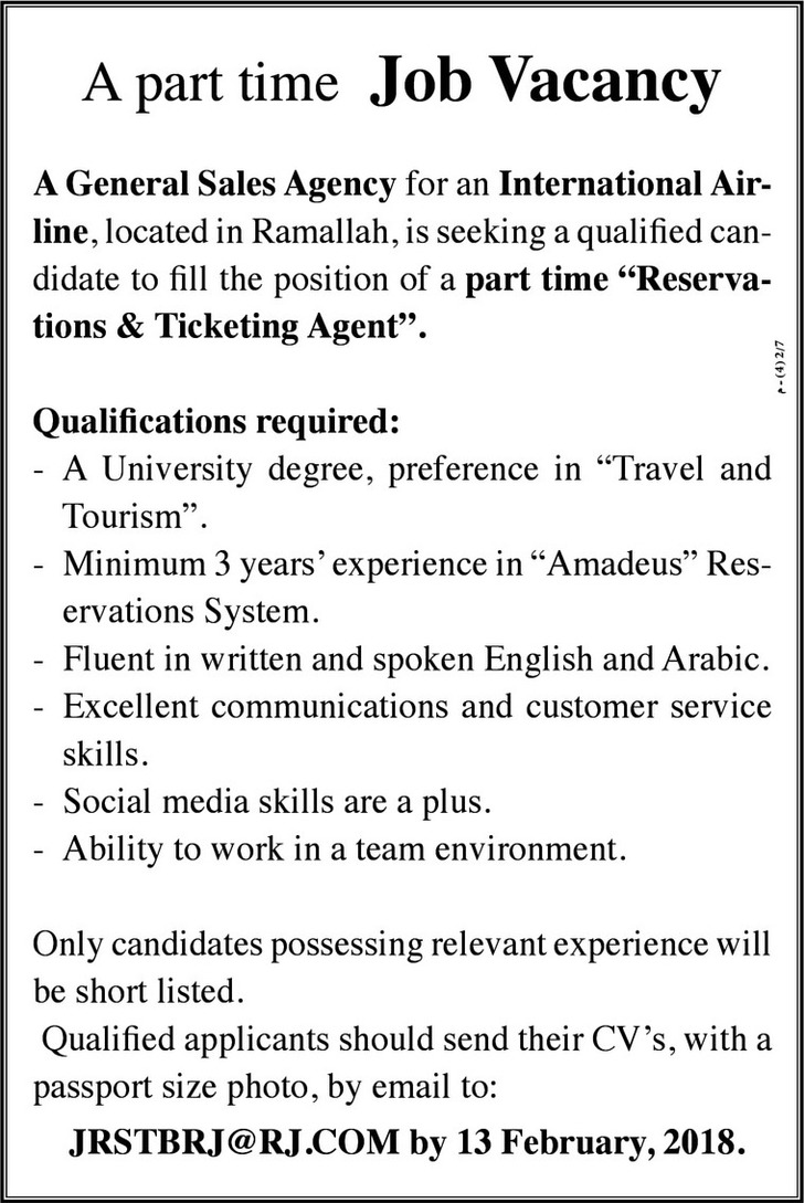 reservation and ticketing agent