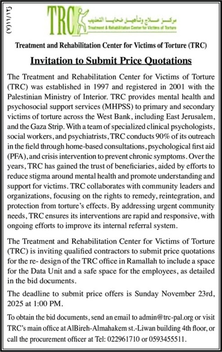 Re - design of the TRC office