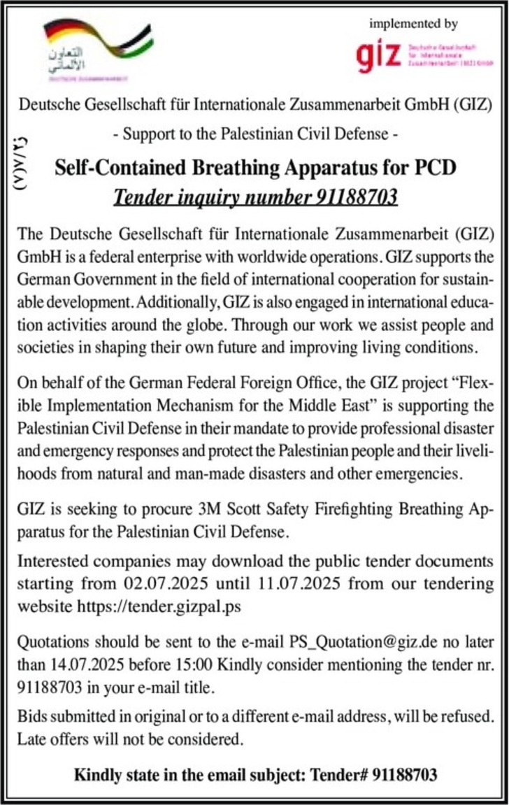 Self - Contained Breathing Apparatus for PCD Tender 