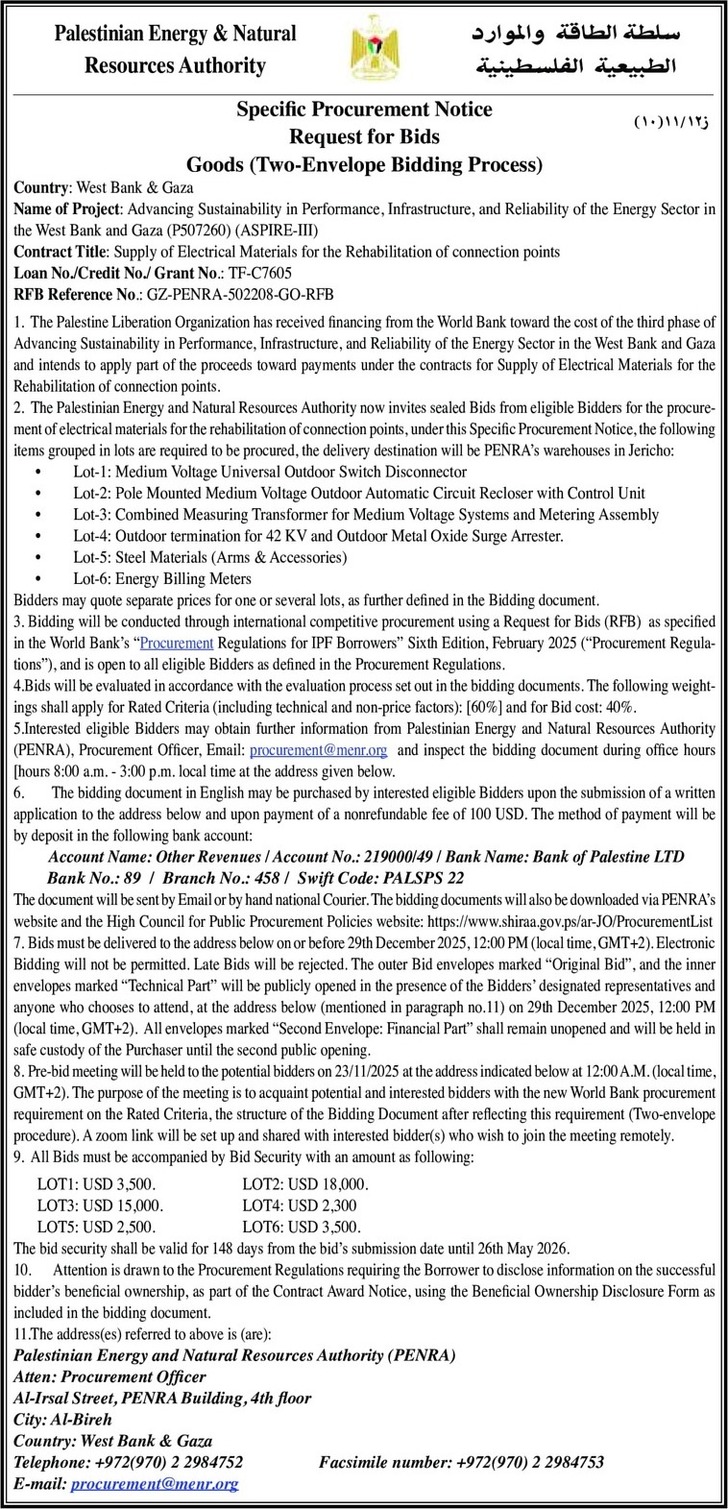 Supply of Electrical Materials for the Rehabilitation of connection points