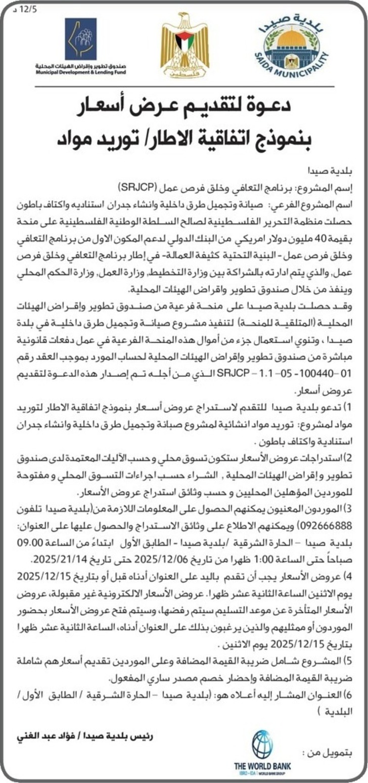 صيانة وتجميل طرق داخلية وانشاء جدران استناديه واكتاف باطون صيانة وتجميل طرق داخلية وانشاء جدران استناديه واكتاف باطون