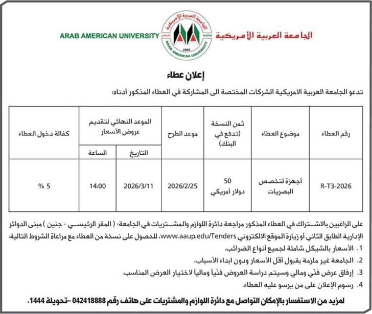 أجهزة لتخصص البصريات أجهزة لتخصص البصريات