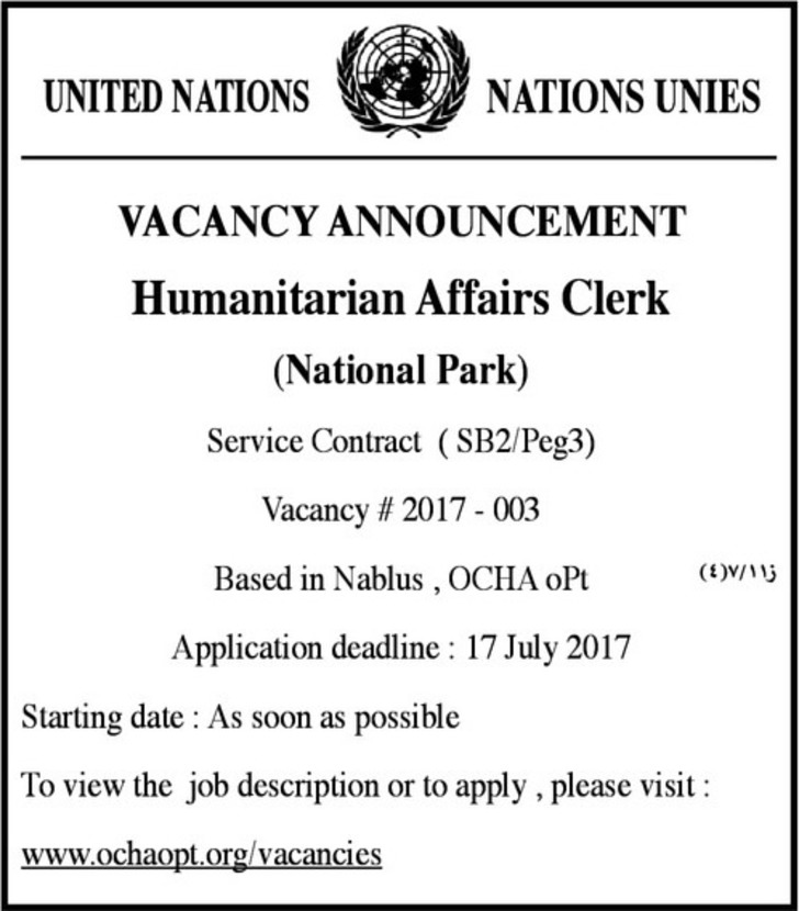 Humanitarian Affairs Clerk