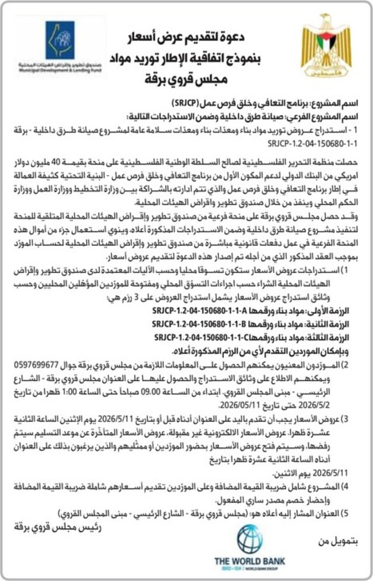 صيانة طرق داخلية