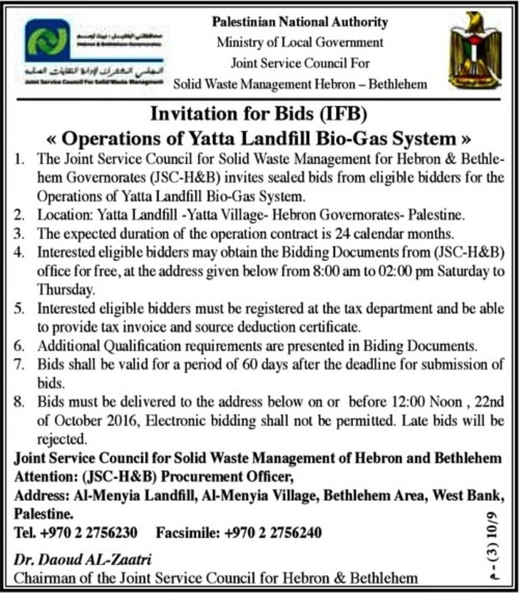 operations of yatta landfill bio-gas system