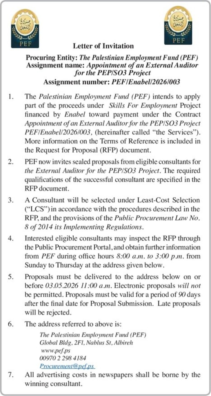  Appointment of an External Auditor 