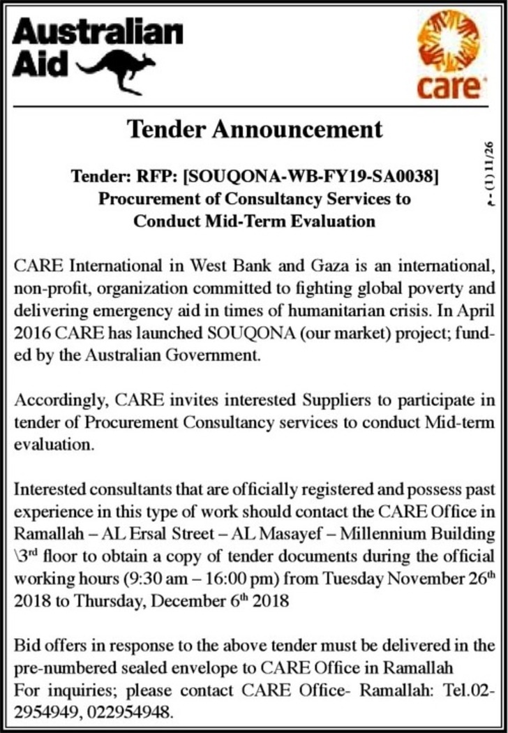 Procurement of Consultancy services to Conduct Mid- Term Evaluation 