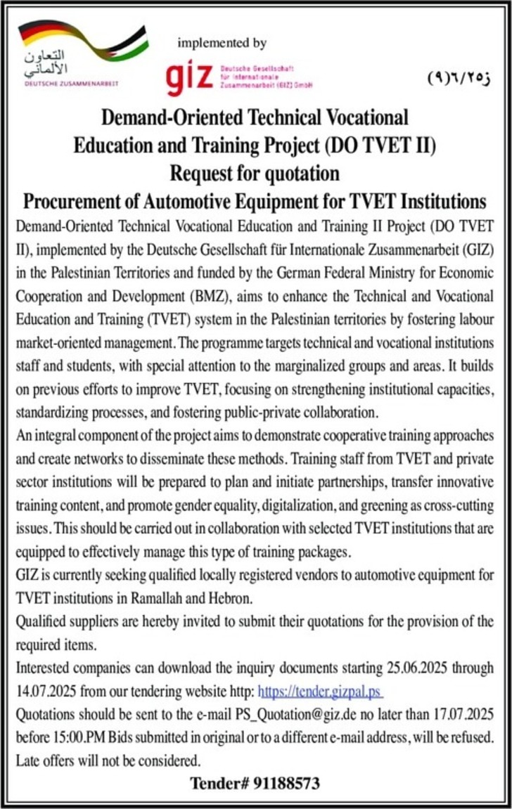 Procurement of Automotive Equipment Procurement of Automotive Equipment