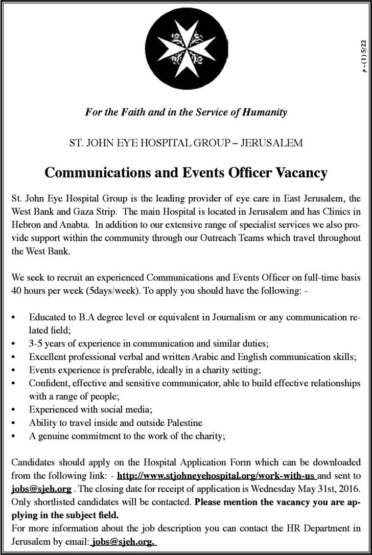 Communications and events officer