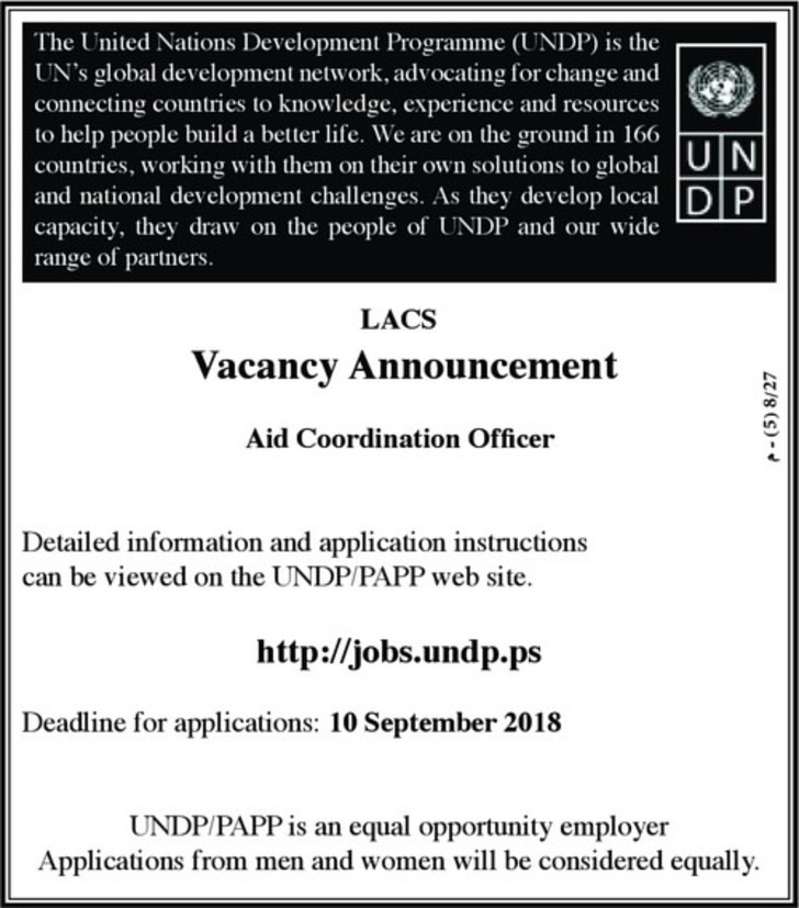 Aid coordination officer 