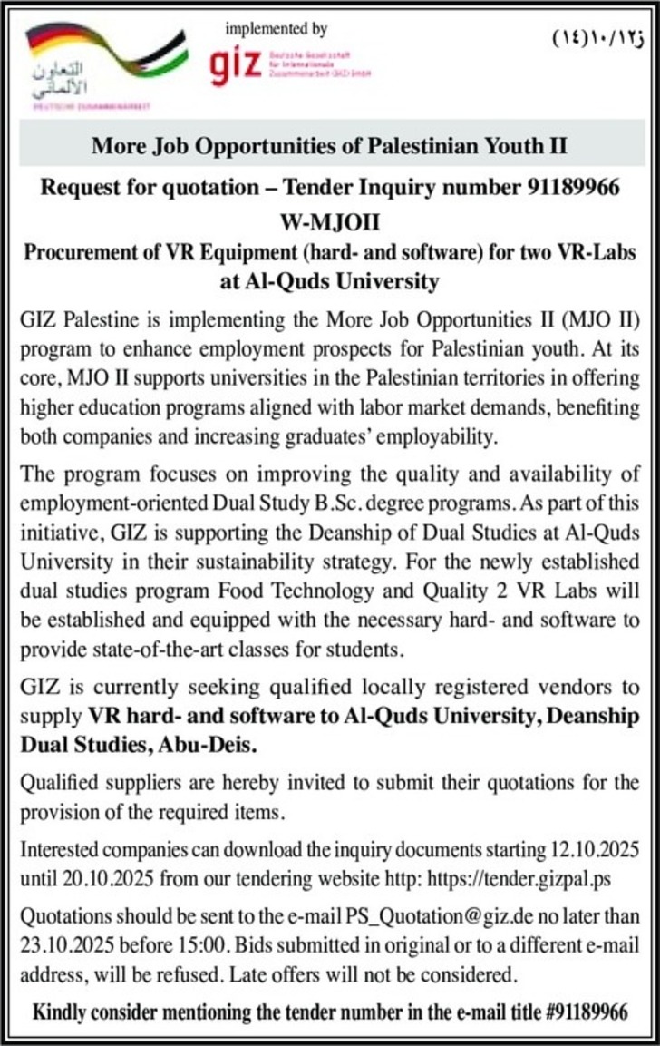 Procurement of VR Equipment ( hard- and software ) Procurement of VR Equipment ( hard- and software )