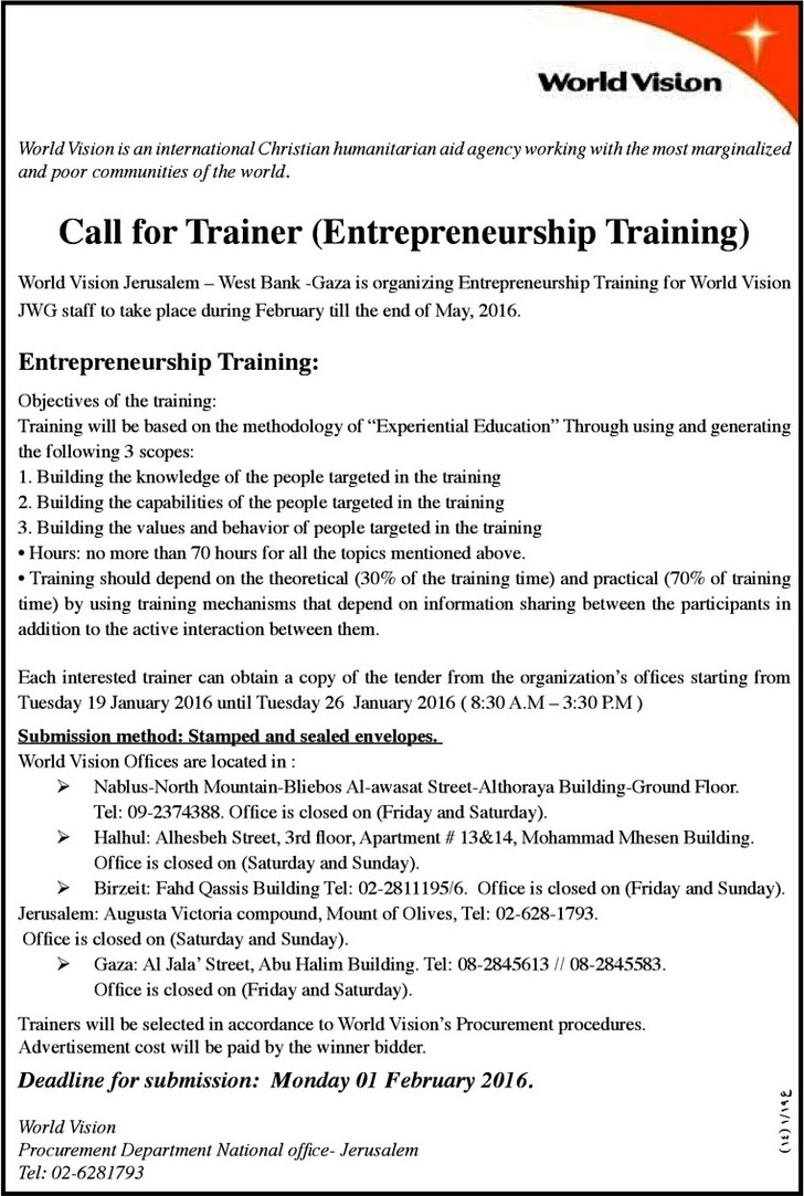 Entrepreneurship Training 