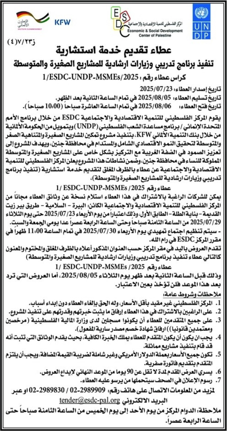 تقديم خدمة استشارية 