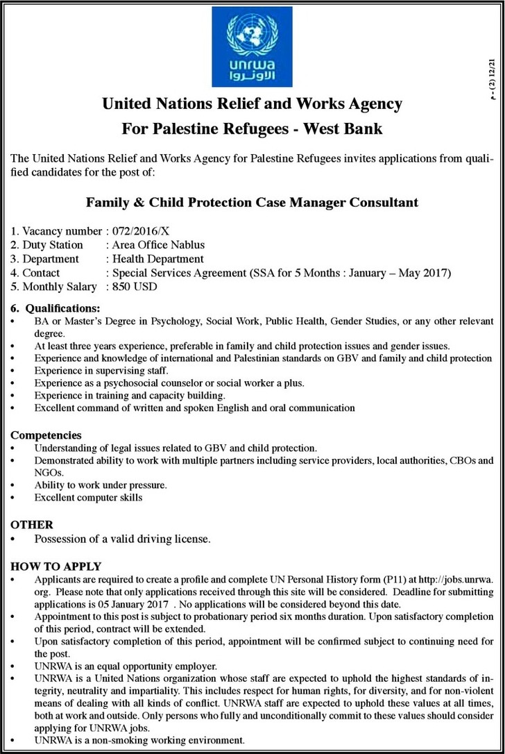Family and child protection case manger consultant