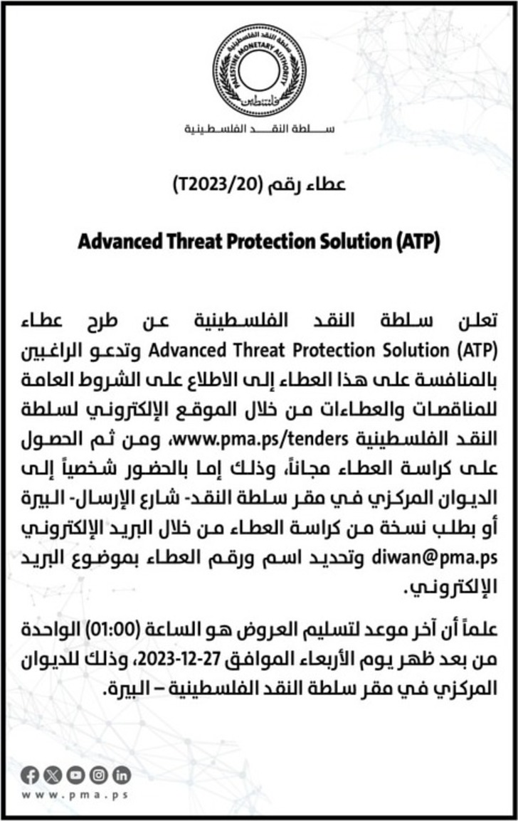 Advanced Threat Protection Solution ( ATP )