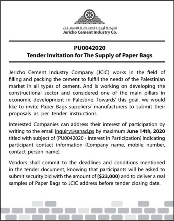 Supply of Paper Bags