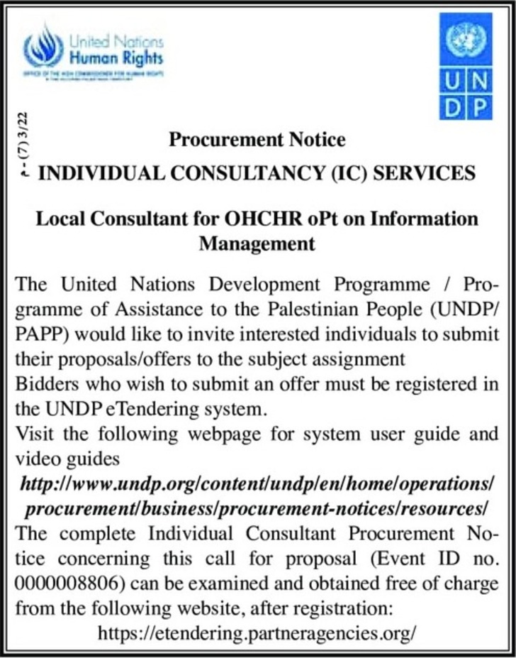 Individual Consultancy services