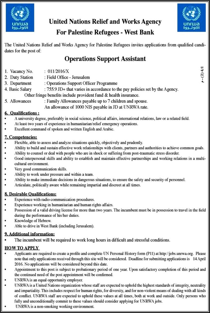 Operations Support Assistant