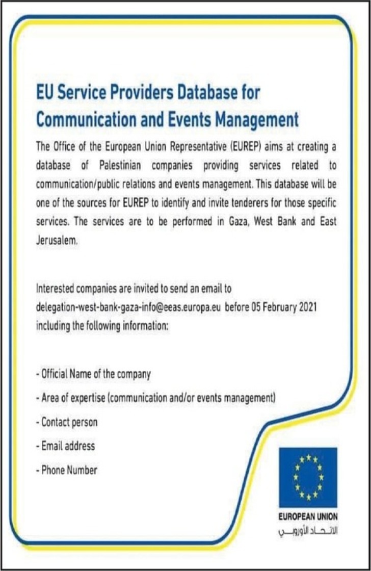 EU Service Providers Database for Communication and Events Management 