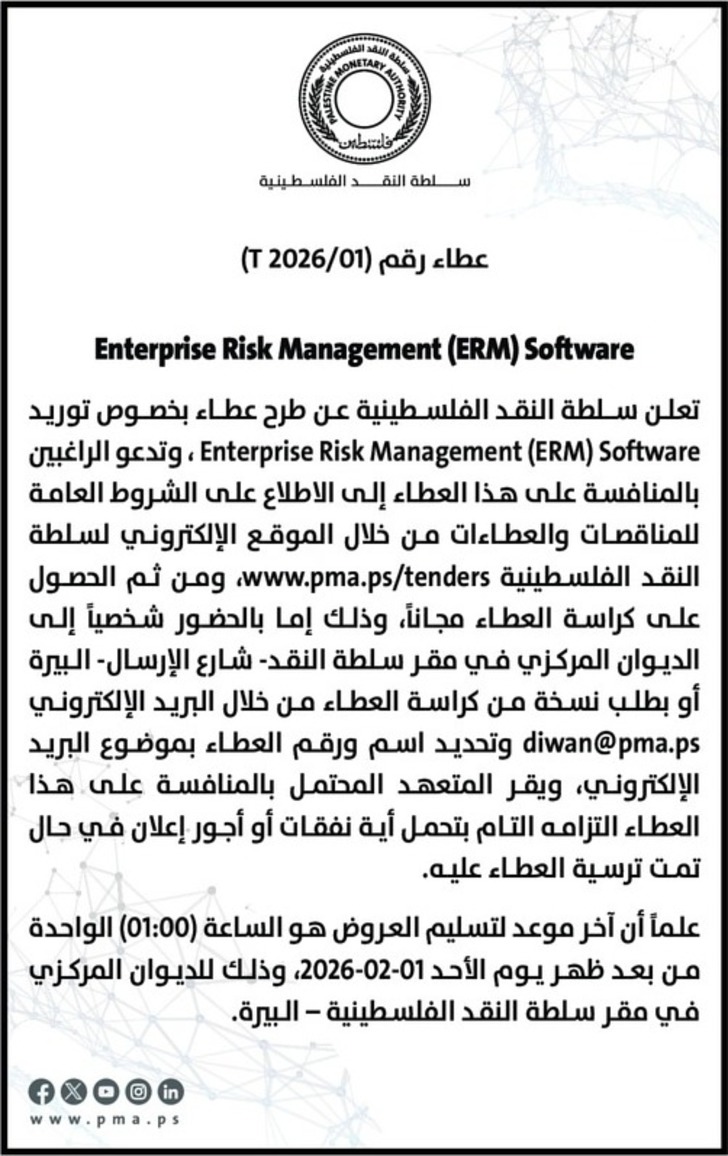 Enterprise Risk Management ( ERM ) Software Enterprise Risk Management ( ERM ) Software