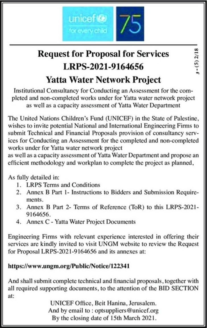 Yatta Water Network Project