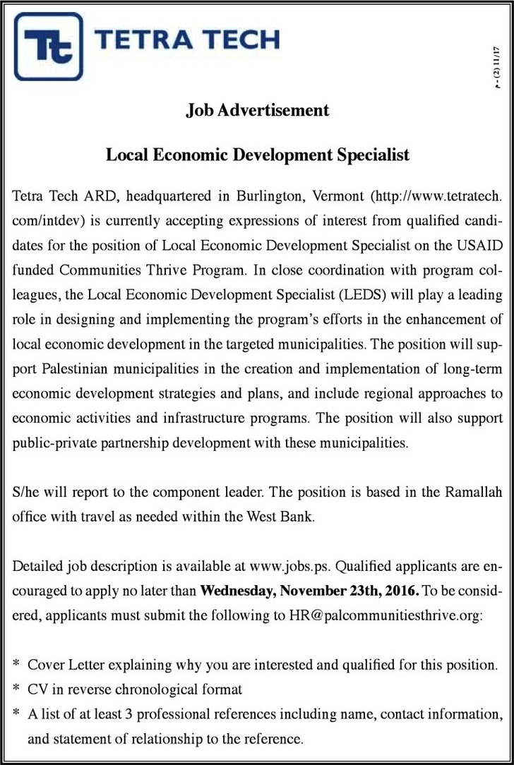 local economic development specialist 