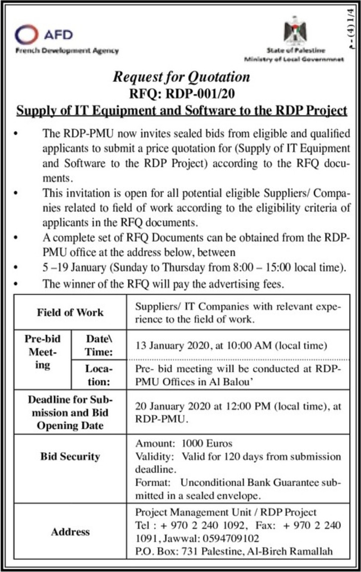  Supply of IT Equipment and Software