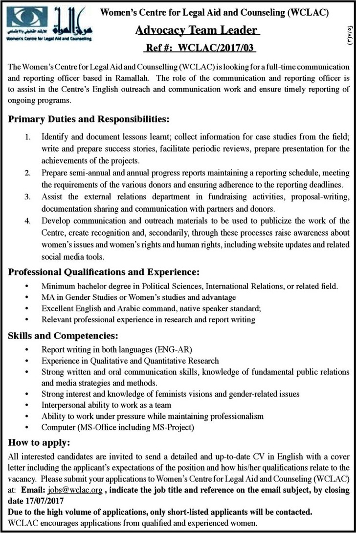communication and reporting officer