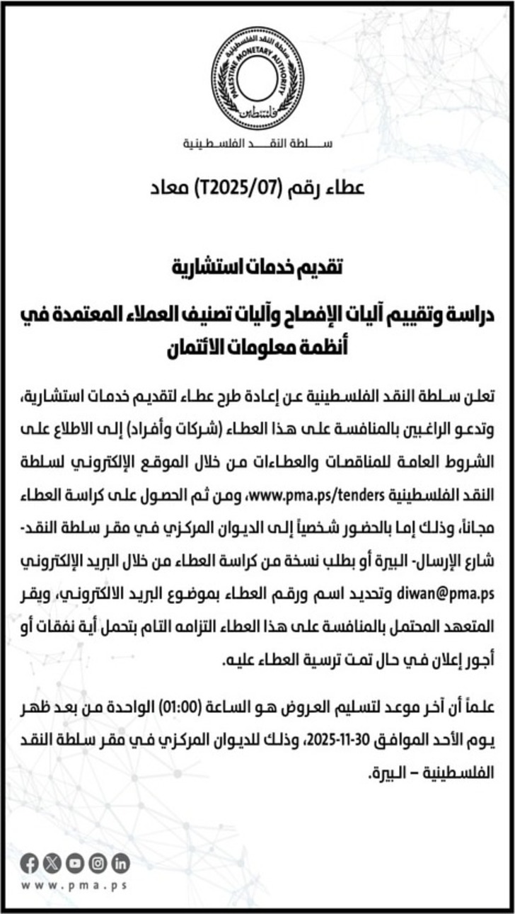 تقديم خدمات استشارية