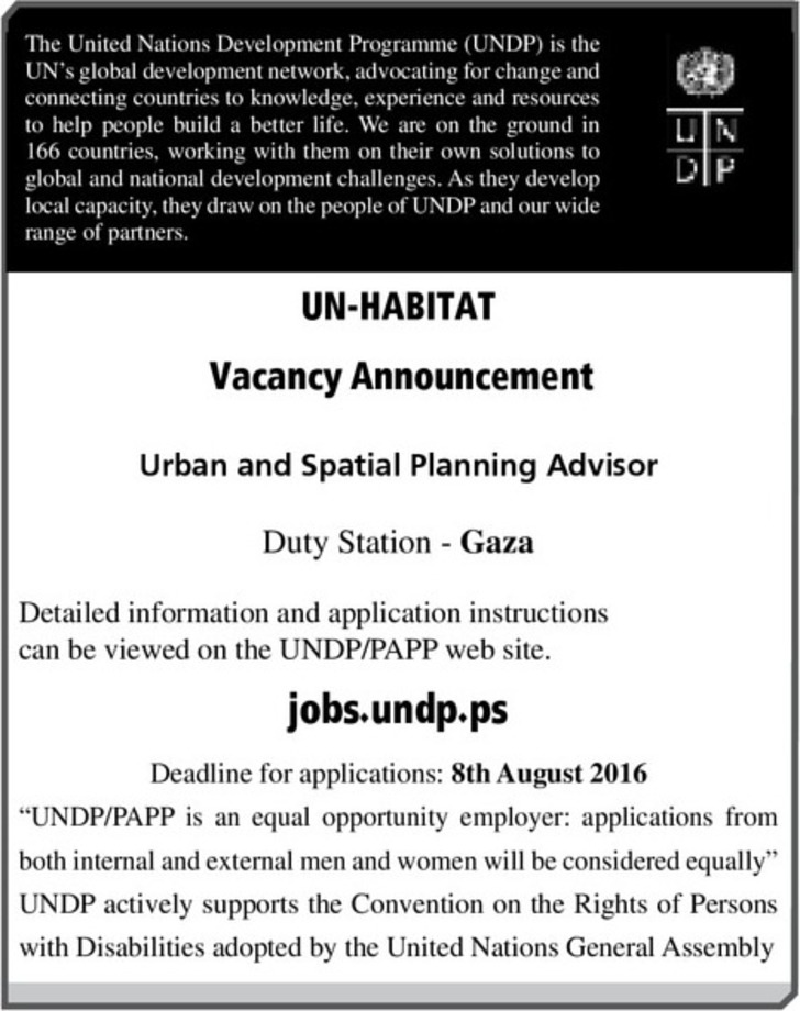 Urban and spatial planning advisor